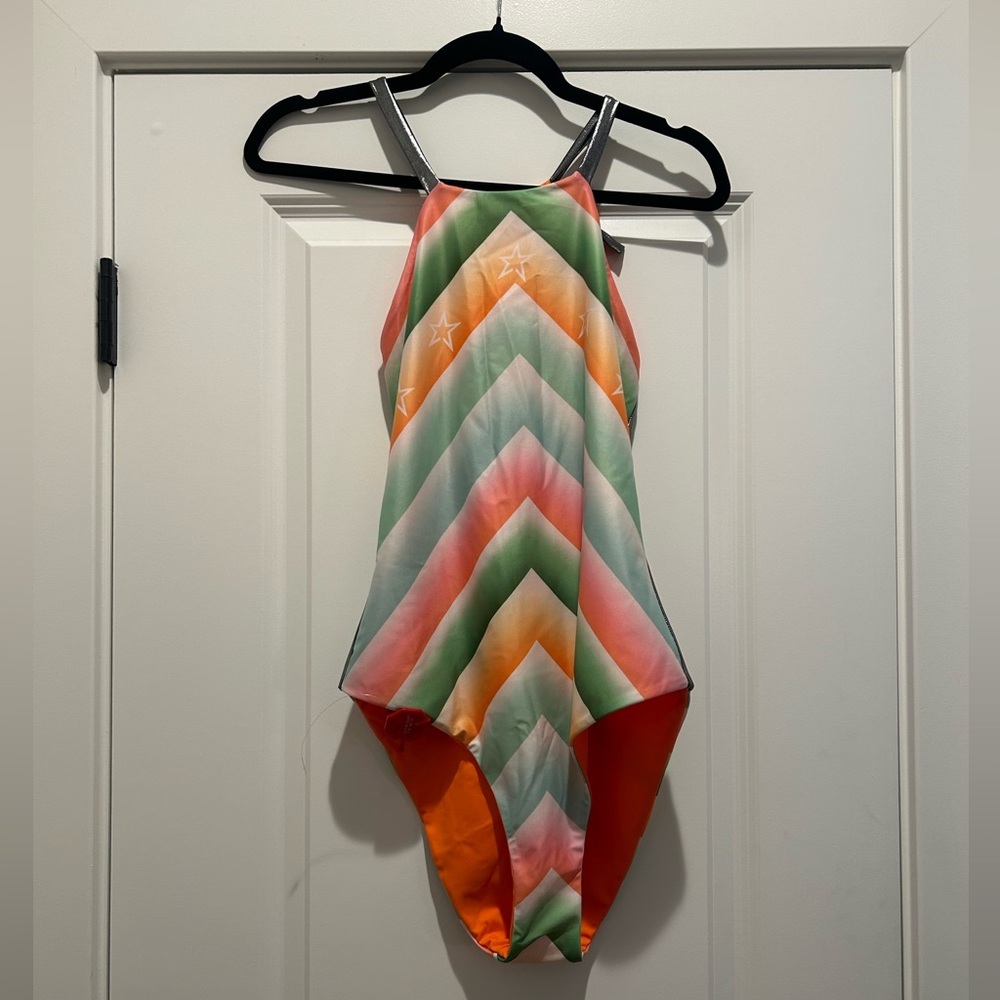 PERFECT MOMENT Serpentine Reversible One-piece Swimsuit Sz L - Picture 4 of 9